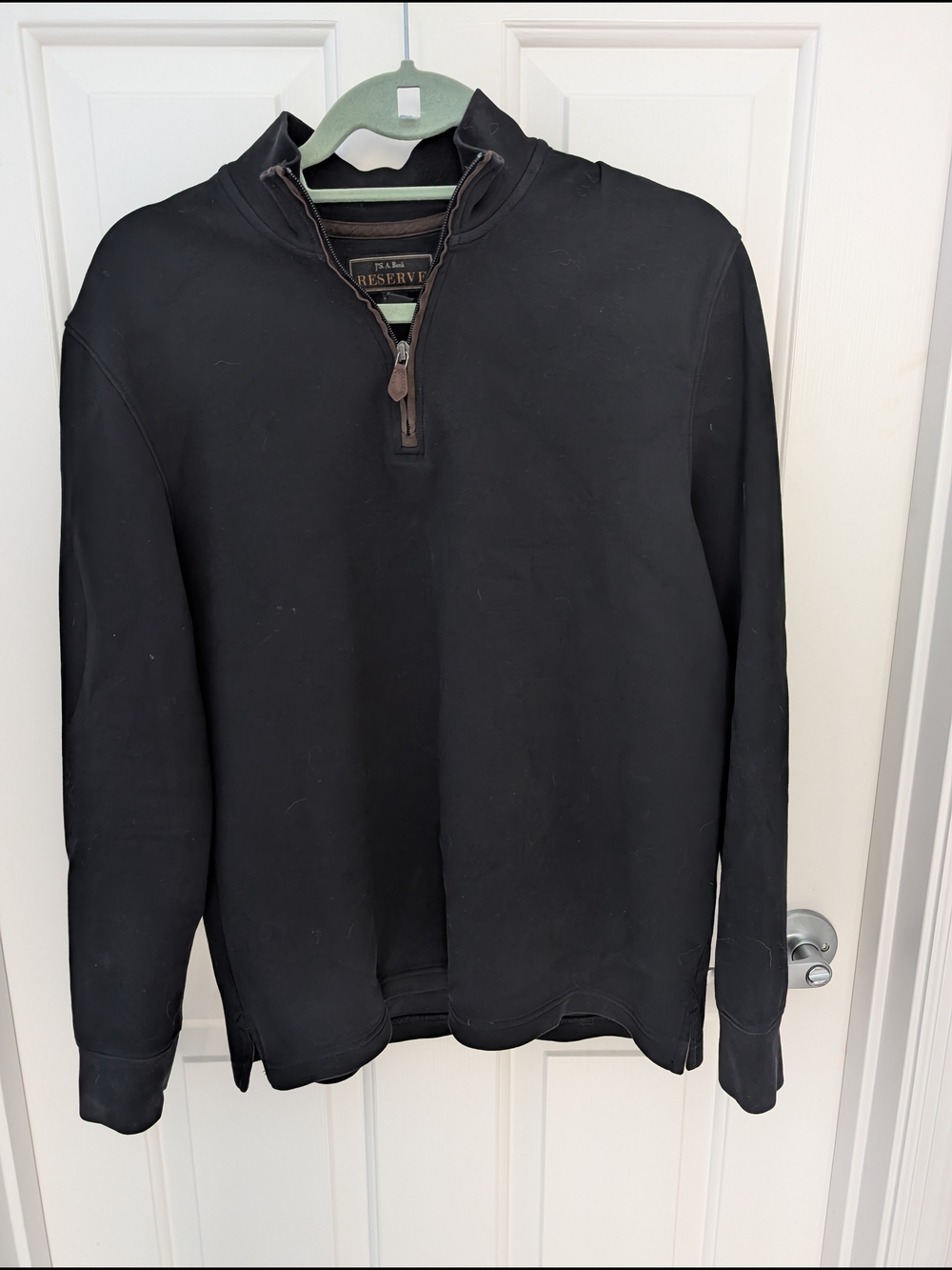 Jos. A. Bank Men's Black Quarter-Zip Sweater
